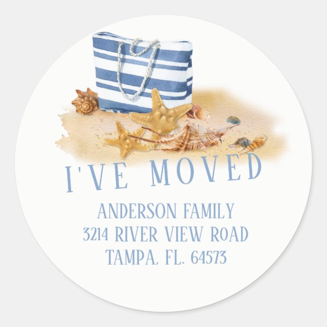Beach Sea Shell Return Address Label (Front)