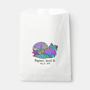 Beach Sea Shells Glitter Sparkle Birthday Party Favour Bag