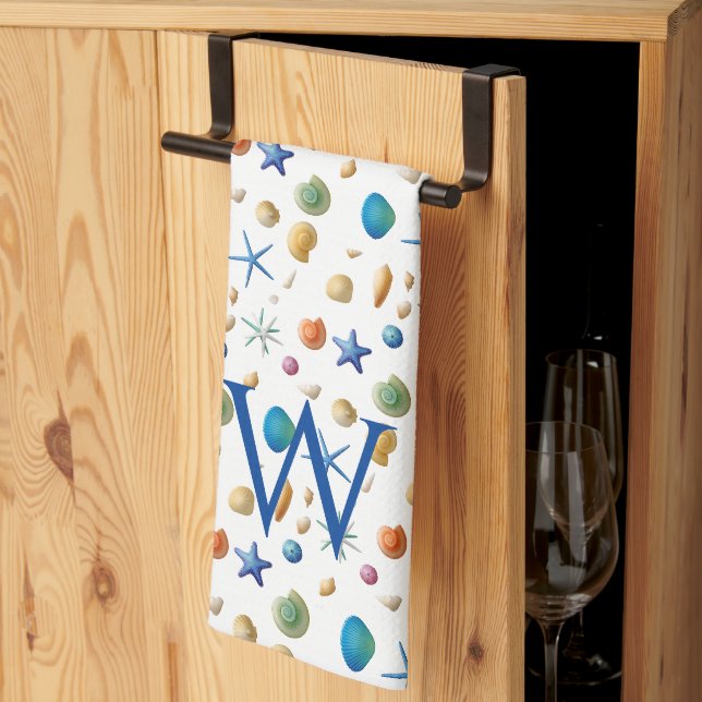Beach Sea Themed Nautical Kitchen Towels (Thirds Fold)