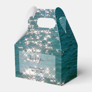 Beach Sea Water Sparkles Wedding Favor Box