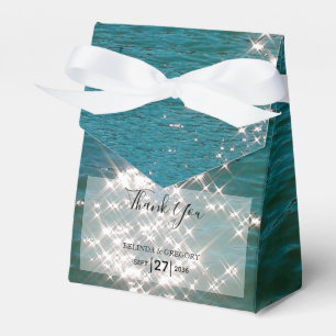 Beach Sea Water Sparkles Wedding Favor Box