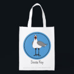 Beach Seagull Reusable Grocery Bag<br><div class="desc">The ever present seagull!  This reusable bag is wonderful for putting a gift in or for carrying almost anything.  It's VERY strong!
Personalize it with the name of any beach you like or a person's name!</div>