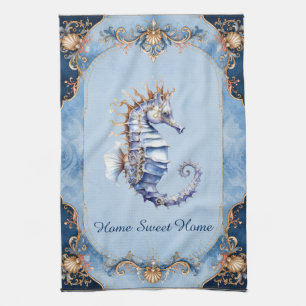 Beach seahorse kitchen gifts for woman towel