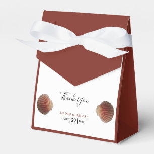 Beach Seashell Clams Wedding Favor Box