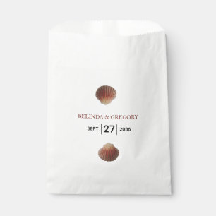 Beach Seashell Clams Wedding Favour Bag
