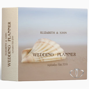 Beach Seashell , Hearts Binder