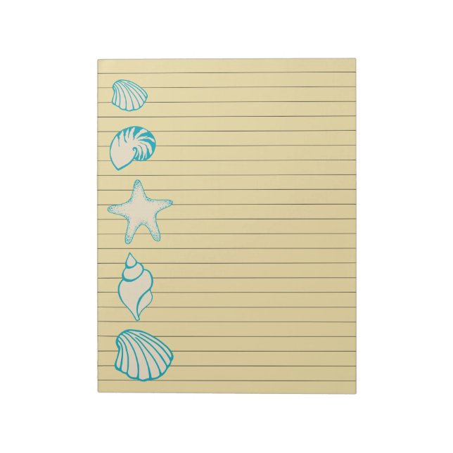 Beach Seashell Notepad (Rotated)