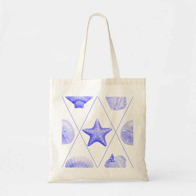 Beach Seashell Pattern Tote Bag (Front)