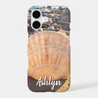 Beach Seashell Photo Nom personnalisé Script Moder