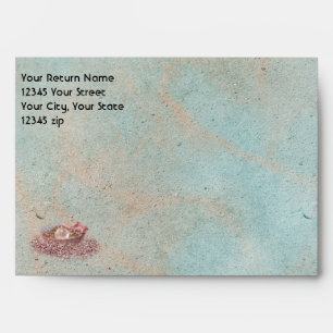 Beach Seashell Wedding Envelopes