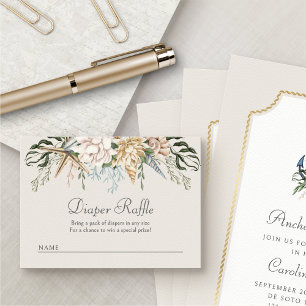 Beach Seashells Diaper Raffle Enclosure Card