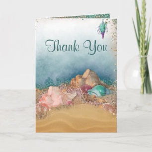 Beach Seashells Mariage Merci