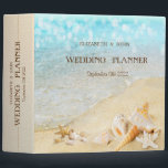 Beach Seashells Sand Wedding  Binder<br><div class="desc">Beach wedding planner.</div>