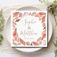 Beach Seashells Watercolor Coastal Chic Wedding