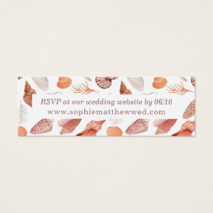 Beach Seashells Watercolor Coastal Wedding Website