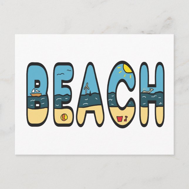 Beach Seaside Postcard (Front)
