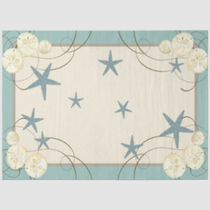 Beach Seaside Starfish Sand Dollar Shell Decoupage Tissue Paper