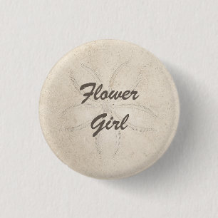 Beach Serenity Flower Girl Button