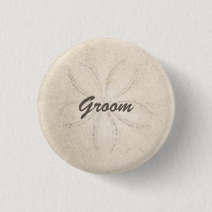 Beach Serenity Groom Button