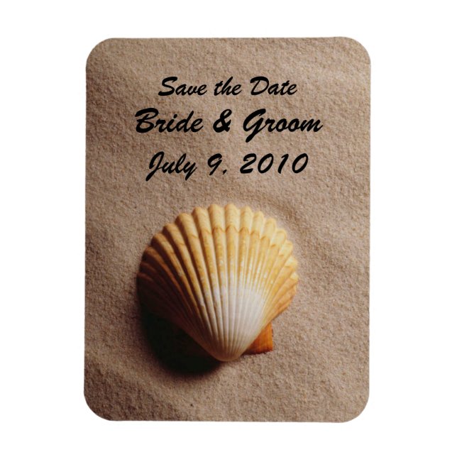 Beach Serenity Save the Date Premium Magnet (Vertical)