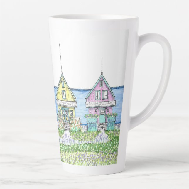 Beach Shack Life 1; Latte Mug; Large Mug (Right)