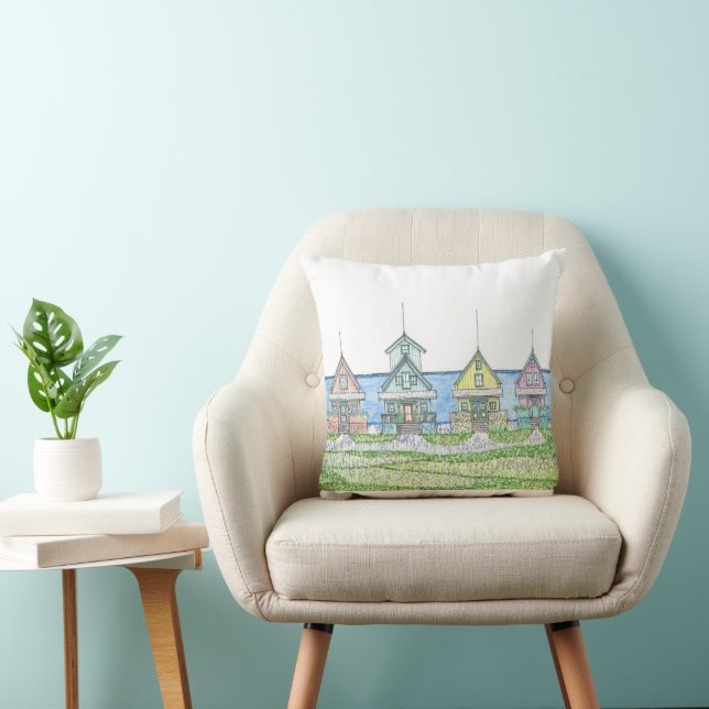 Beach Shack Life 1; Pillow Blue (Chair)