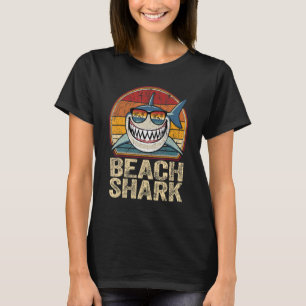 Beach Shark  Retro Daddy Dad Father Day  Papa T-Shirt