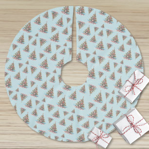 Beach Shell Christmas Tree Pattern Brushed Polyester Tree Skirt