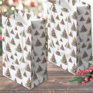 Beach Shell Christmas Tree Pattern Small Gift Bag