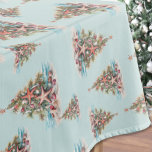 Beach Shell Christmas Tree Pattern Tablecloth<br><div class="desc">Celebrate the holidays with a bit of surf and sand with this beachy Christmas tablecloth featuring a repeating pattern of Christmas trees made from shells and starfish. Whether you're decorating in a tropical location like Florida, California, or the Bahamas—or just love the coastal vibe—this design brings a fun and festive...</div>