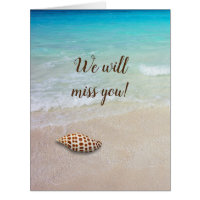 Beach Shell Ocean Going Away Custom Oversized Card