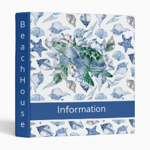 Beach Shells  3 Ring Binder