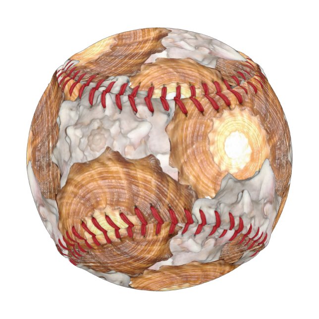 Beach shells natural summer pattern baseball (Front)