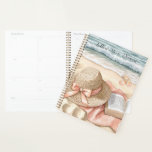 Beach Shells Ocean Peach Bow Hat Blanket Planner<br><div class="desc">Beach Shells Ocean Peach Bow Hat Blanket</div>