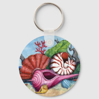 Beach Shells Painting keychain