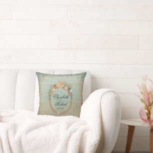 Beach, Shells, Starfish Wedding Custom Pillow