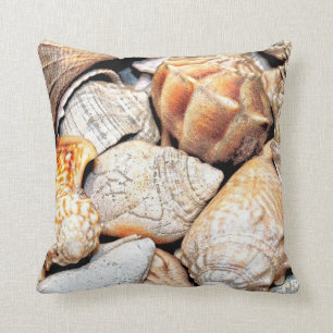 Beach Shells Throw Pillow