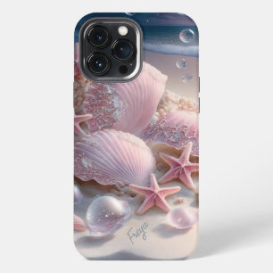 Beach Shells Trendy Modern Girly Personalized Name iPhone 13 Pro Max Case