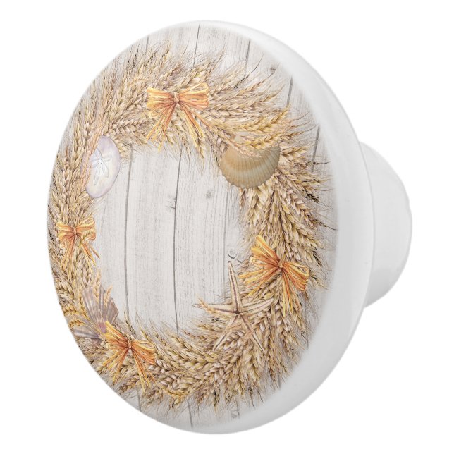 Beach Shells Wreath Drawer / Cabinet Knobs (Right)