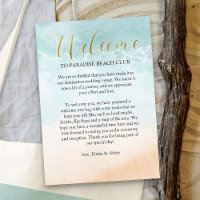 Beach Shoreline Destination Wedding Welcome