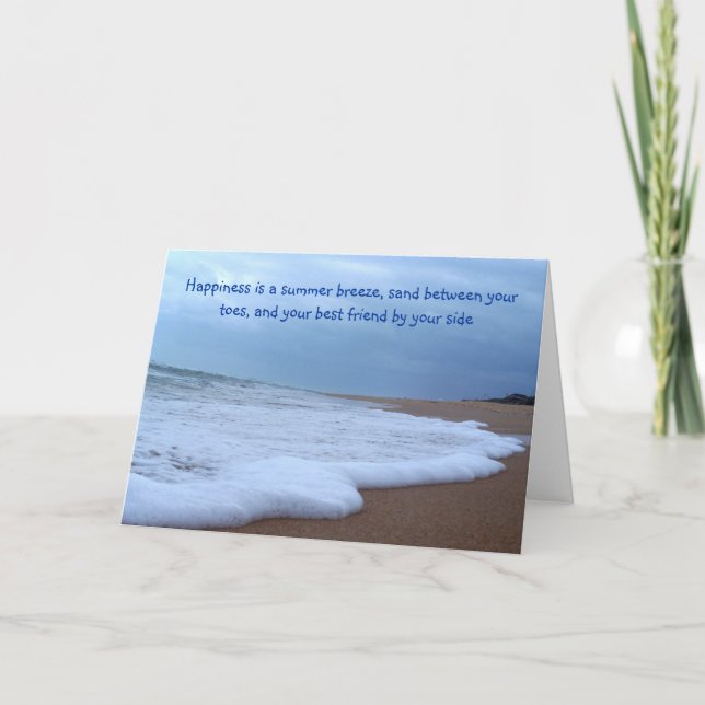 Beach Shoreline Photograph Card (Front)