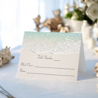 Beach Shoreline Reception Table Card Meal Choice