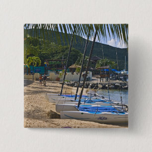 Beach side at Leverick Bay Resort & Marina, 2 Inch Square Button