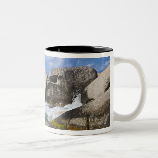 Beach side at Virgin Gorda, British Virgin Two-Tone Coffee Mug (Right)