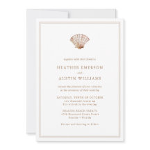 Beach Simple Wedding Invitation