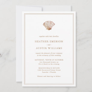 Beach Simple Wedding Invitation