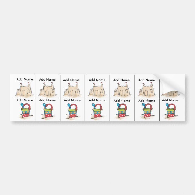 Beach Sippy Cup Labels (Front)