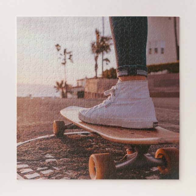 beach skating jigsaw puzzle (Vertical)