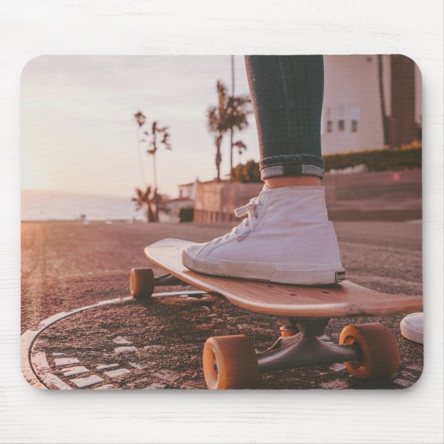 beach skating mouse pad (Front)