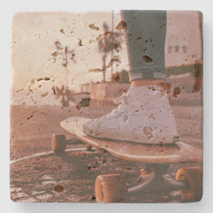 beach skating stone coaster
